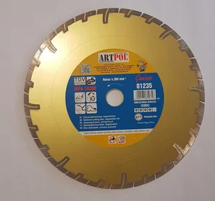 ART Pol Pol Tarcze diamentowa 350 x 32mm segmentowa szybkie i głębokie cięcie 81235 AR81235 - Akcesoria do elektronarzędzi - miniaturka - grafika 2