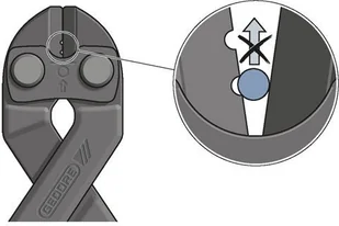 Gedore Nożyce dźwigniowe do prętów i sworzni 8340-200 JL 2541300 - Nożyce i noże - miniaturka - grafika 2