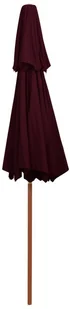 vidaXL Parasol ogrodowy z dwupoziomową czaszą, bordowy, 270 cm 313764 - Parasole ogrodowe - miniaturka - grafika 5