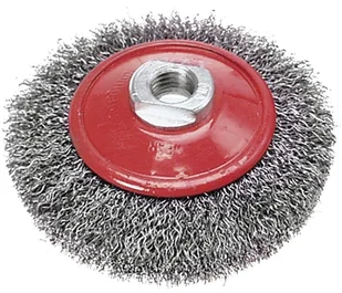 VERTO VERTO Szczotka druciana VERTO 62H112 tarczowa odgięta 100 mm x M14 62H112 62H112 - Pozostałe wyposażenie warsztatu - miniaturka - grafika 2