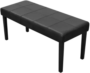 vidaXL vidaXL Ławka ze skóry syntetycznej, czarna - Ławki do przedpokoju - miniaturka - grafika 5