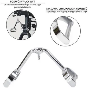 HMS HMS Uchwyt do Wyciągu podwójny U Stalowy UW10 - Wyciągi do ćwiczeń - miniaturka - grafika 4