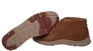 Clarks Trzewiki Milloy Top Tan Brązowe nieocieplane 41745 - Botki męskie - miniaturka - grafika 3