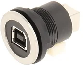 Kable USB - Schlegel 23.001.561 gniazda USB-stal nierdzewna z zamkiem z przodu, 1 X gniazdo USB, typ B i z tyłu, 1 X gniazdo USB, typ B), Metaliczny 23.001.561 - miniaturka - grafika 1