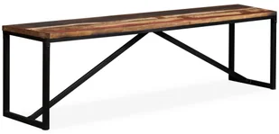 vidaXL Ławka z drewna odzyskanego 160x35x45 cm vidaXL - Ławki do przedpokoju - miniaturka - grafika 9