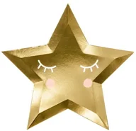 Baby shower i roczek - PartyDeco "Talerzyki Little Star - Gwiazda, złoty, 27cm (1 karton / 25 op.) (1 op. / 6 szt.)" TPP38-019M-KARTON [13991887] - miniaturka - grafika 1