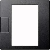 Wyłączniki światła i elektryczne - Merten meg5775 0414 zentralpl. f. Univers. Regulowane temperatury.wtyczkowe-wkładki m. wyświetlacz dotykowy, antracyt, Sys. M - miniaturka - grafika 1