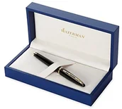 Pióra wieczne - Waterman wieczne pióro, cienka stalówka, detale z 18 kt złota, zdobienia w złotym kolorze S0700320 - miniaturka - grafika 1