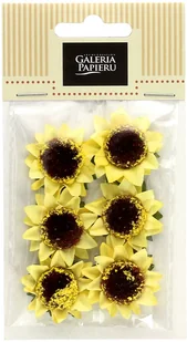 ARGO Kwiaty samoprzylepne papierowe SŁONECZNIKI 6szt. żółty - Dekoratorstwo - miniaturka - grafika 2