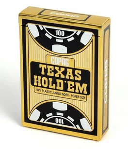Karty Copag Texas Gold Jumbo 100% Plastic Czarne - Zestawy do pokera - miniaturka - grafika 2