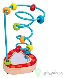 BINO Labirynt drewniany koralikowy z lustrem - Zabawki interaktywne dla dzieci - miniaturka - grafika 2