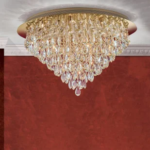 Orion Lampa sufitowa Celeste kryształy K9, 45cm, złota - Lampy sufitowe - miniaturka - grafika 3