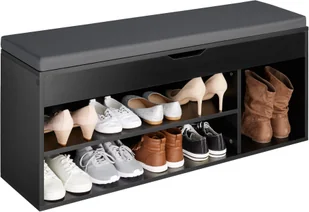tectake Szafka na buty z ławką Natalya - czarny 403624 - Szafki na buty - miniaturka - grafika 2