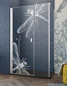Akcesoria do armatury i ceramiki - Radaway Grawer na szkle dla kabin wzór Dragonfly - miniaturka - grafika 1
