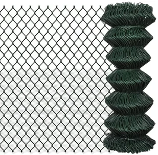 vidaxl Pot, ogrodzenie (1 x 15 m), zielony - Ogrodzenia - miniaturka - grafika 2