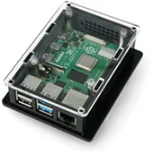 Akcesoria do komputerów jednopłytkowych - Gravlaser Obudowa do Raspberry Pi 4B box V2 na szynę DIN - czarno-przezroczysta GRL-15871 - miniaturka - grafika 1