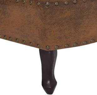 vidaXL Szezlong, brązowy, sztuczna skóra zamszowa - Szezlongi - miniaturka - grafika 7