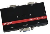 Przełączniki KVM - Approx Approx appkvmusb2pv2  2 porty USB KVM Switch Kit, czarny APPKVMUSB2PV2 - miniaturka - grafika 1