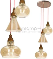 Lampy sufitowe - Spotlight LAMPA wisząca UNIVERSE 9714312 szklana OPRAWA zwis IP20 brunatny przez - miniaturka - grafika 1