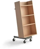 Meble do szkół i przedszkoli - AJ Produkty Wózek na książki LIBER, 540x480x1100 mm, brzoza - miniaturka - grafika 1
