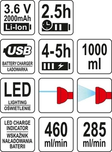 Yato SPRYSKIWACZ ELEKTRYCZNY AKUMULATOROWY 3.6V 2000MAH LI-ION - Opryskiwacze Yato SPRYSKIWACZ ELEKTRYCZNY AKUMULATOROWY 3.6V 2000MAH LI-ION - Opryskiwacze - miniaturka - grafika 4