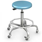 Meble i wyposażenie gabinetów medycznych - Ztm Tech-med TBG03/RM taboret lekarski ze stali kwasoodpornej na kółkach regulowany TB-03 (TB-03-100-RM-T_) - miniaturka - grafika 1