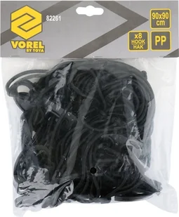 Vorel SIATKA DO BAGAŻNIKA Z 8 HAKAMI/ROZMIAR 90X90cm 82261 - Haki, szakle i karabinki - miniaturka - grafika 3