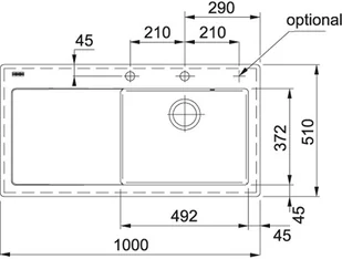 Franke Mythos MTK 611-100 czarny mat 124.0442.539 lewa - Zlewozmywaki - miniaturka - grafika 4