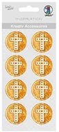 Scrapbooking - Ursus 8 Premium-naklejki 3d Chrześcijański motyw złoty krzyż - miniaturka - grafika 1