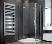 Kabiny prysznicowe - BESCO Viva 195 90x90 L przejrzyste V5L-90-195-C - miniaturka - grafika 1