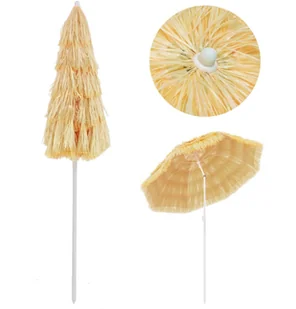 vidaXL Parasol plażowy w stylu hawajskim, naturalny, 180 cm - Parasole ogrodowe - miniaturka - grafika 4