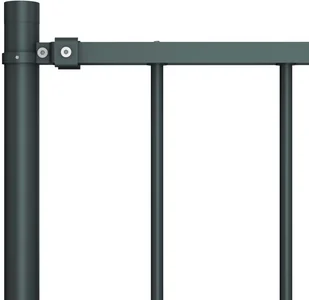 vidaxl Panel ogrodzeniowy ze słupkami, kryta proszkowo stal, 1,7x0,75m - Ogrodzenia - miniaturka - grafika 3