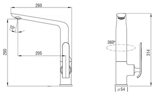 Art Platino Art Platino Emira chrom/biały - Baterie kuchenne - miniaturka - grafika 3