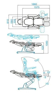 ACTIVESHOP FOTEL Kosmetyczny Elektr. Azzurro 870s Pedi 3 Siln. Cappuccino 10003_109085 - Fotele kosmetyczne - miniaturka - grafika 3