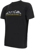 Pozostała odzież narciarska - Sensor Merino Active PT MOUNTAINS Mens T-Shirt Short Sleeves Czarny M 2018-2019 - miniaturka - grafika 1