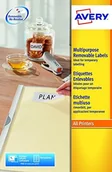 Dodatki do drukarek i skanerów - Avery L4744REV-25 etykiety można zdjąć 96 X 50,8 MM 250 sztuk białe L4744REV-25 - miniaturka - grafika 1