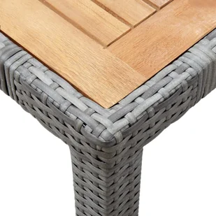 vidaXL 5-cz. zestaw mebli ogrodowych z poduszkami, rattan PE, szary - Meble ogrodowe - miniaturka - grafika 4