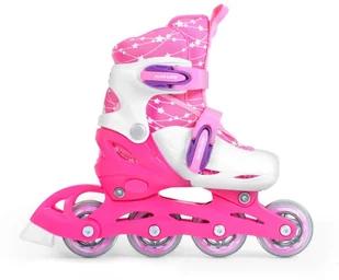 SMJ sport 2w1 wrotki rolki, zestaw COMBO SET BS901P 2w1 PINK 5900741921594 - Rolki - miniaturka - grafika 5