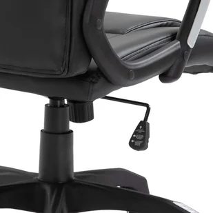 Fotel biurowy, krzesło biurowe vidaXL Krzesło biurowe, czarne, sztuczna skóra - Fotele i krzesła biurowe - miniaturka - grafika 7