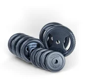 Obciążenia - K-SPORT Zestaw obciążeń żeliwnych 50kg: 2 x 10 kg, 4 x 5 kg, 4 x 2.5 kg OZ50 K-SPORT - miniaturka - grafika 1