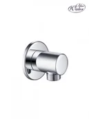 Akcesoria do armatury i ceramiki - BLUE WATER przyłącze kątowe węża natrysku ścienne,okrągłe BW-PKO-ICO.01C - miniaturka - grafika 1