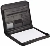 Teczki i skoroszyty - Alassio 30142 teczka konferencyjna VERNAZZA w formacie DIN A4, teczka biznesowa z imitacji skóry, teczka na dokumenty w kolorze czarnym, teczka z przegródkami ok. 36 x 29 x 5 cm, teczka z przegródką 30142 - miniaturka - grafika 1