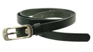 Paski - Pas-Max (PL) Pasek Damski Skórzany (PL) Skóra Licowa EXTRA Gładki 15 mm CIEMNY ZIELONY - miniaturka - grafika 1