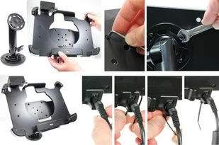 Brodit AB Uchwyt o wzmocnionej konstrukcji z blokadą sprężynową na kluczyk do Zebra ET50 10.1 550888 - Akcesoria do tabletów i e-booków - miniaturka - grafika 6