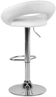 Beliani Zestaw 2 hokerów barowych skóra ekologiczna białe PEORIA - Taborety i hokery - miniaturka - grafika 7