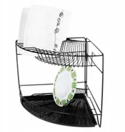 Suszarki do naczyń - Suszarka Do Naczyń Osączarka Narożna II Czarna - miniaturka - grafika 1