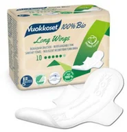 Podpaski - Vuokkoset Vuokkoset, podpaski ze skrzydełkami Long 100% Bio, 10 szt. - miniaturka - grafika 1