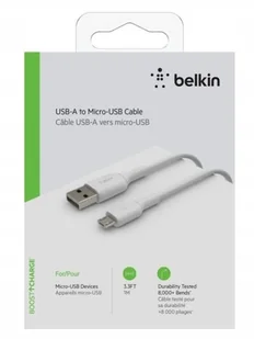 Belkin Kabel Boost Charge PVC USB-A do MicroUSB 1m, biały 745883788309 - Kable USB - miniaturka - grafika 3