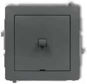 Wyłączniki światła i elektryczne - Karlik DECO - Mechanizm łącznika jednobiegunowego w stylu amerykańskim (grafitowy mat) 28DWPUS-1 - miniaturka - grafika 1