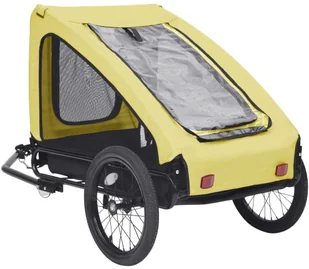 VidaXL Lumarko Przyczepka rowerowa dla zwierzaka, żółto-czarna 92596 VidaXL - Sprzęt podróżny i transportery dla psów - miniaturka - grafika 3